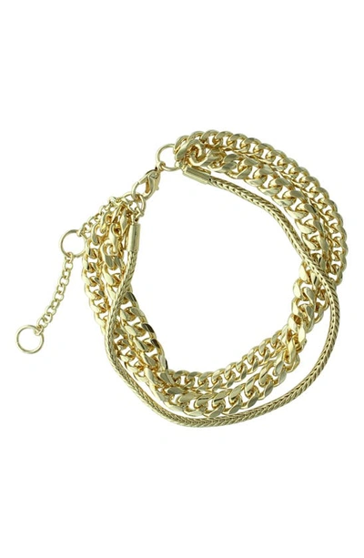 Shop Olivia Welles Christy Chain Bracelet In Gold