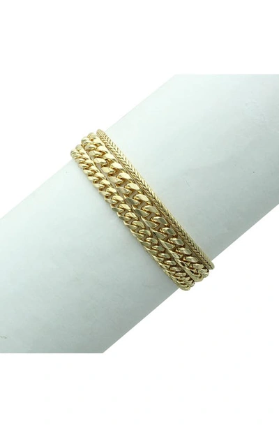 Shop Olivia Welles Christy Chain Bracelet In Gold