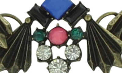 Olivia Welles Abby Drop Necklace In Burnished Gold / Multi