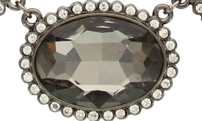 Olivia Welles Silver-tone Royally Oval Bib Necklace In Silver / White