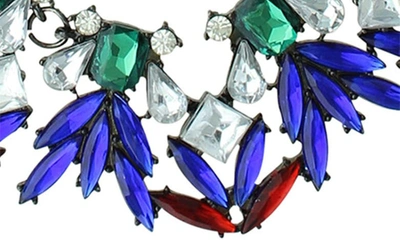 Olivia Welles Everly Cluster Collar Statement Necklace In Silver