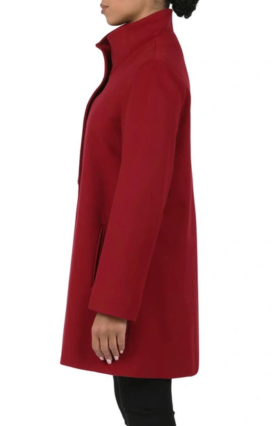 Shop Fleurette Dawn Wool Coat In Pomegranate
