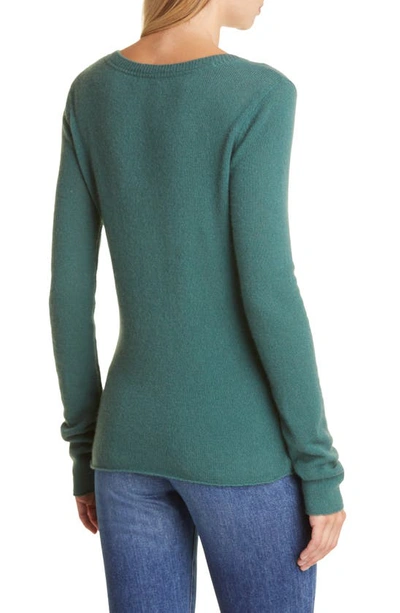 Shop Atm Anthony Thomas Melillo Cashmere V-neck Sweater In Aspen Green