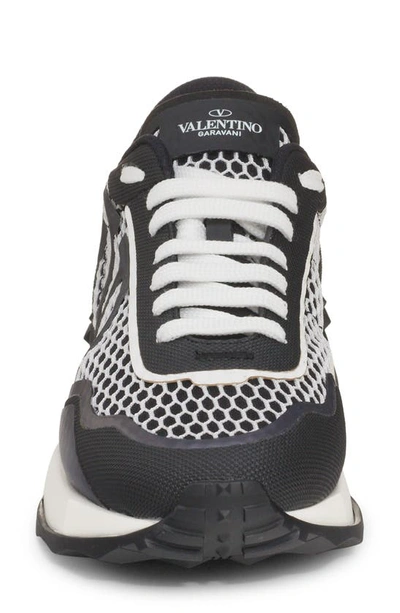 Shop Valentino Vlogo Low Top Sneaker In Nero/ Bianco