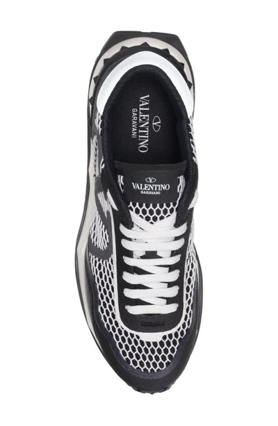 Shop Valentino Vlogo Low Top Sneaker In Nero/ Bianco