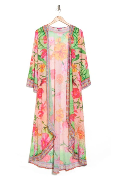 Shop Ranee's Floral Print Duster In Ombre