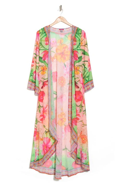 Ranee's Floral Print Duster In Ombre