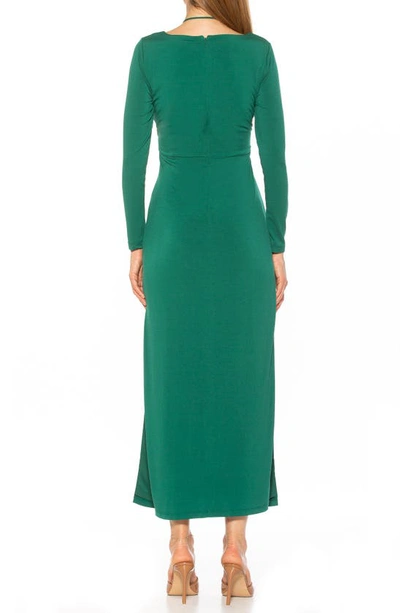 Shop Alexia Admor Farish Long Sleeve Maxi Dress In Emerald