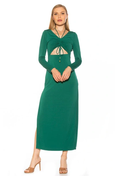 Shop Alexia Admor Farish Long Sleeve Maxi Dress In Emerald