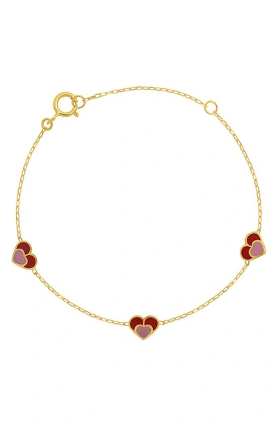 Shop Bony Levy Kid's 14k Gold Heart Bracelet In 14k Yellow Gold
