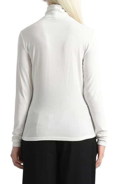 Shop Molly Bracken Fitted Turtleneck Top In White
