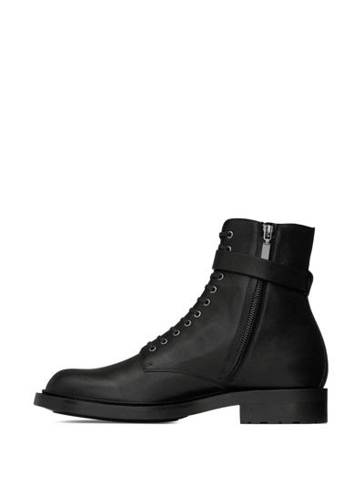 Shop Saint Laurent Army 20mm Buckle Boots In Black