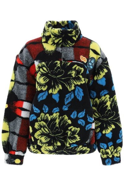 Shop Chopova Lowena Oversized Multicolor Fleece Sweatshirt