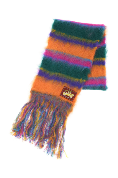 Shop Marni Mohair Blend Scarf In Multicolor