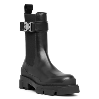 Shop Givenchy Terra Black Leather Chelsea Boots