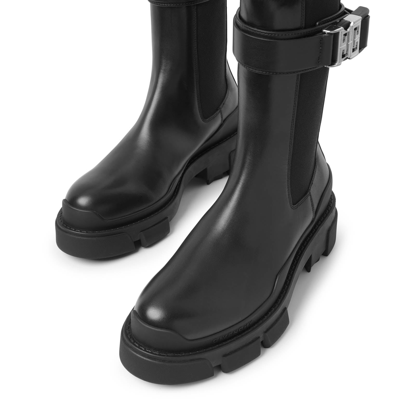 Shop Givenchy Terra Black Leather Chelsea Boots