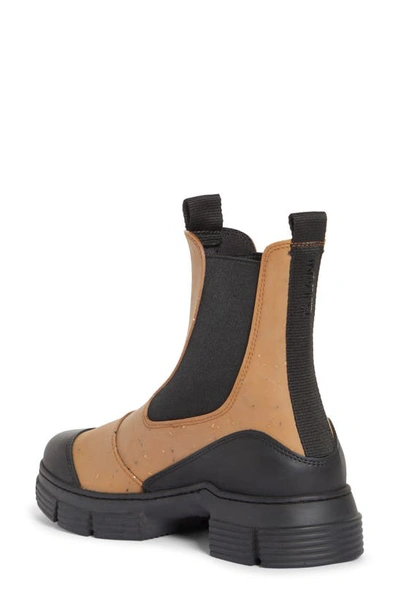 Shop Ganni Recycled Rubber City Boot In Chipmunk