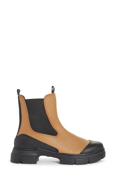 Shop Ganni Recycled Rubber City Boot In Chipmunk