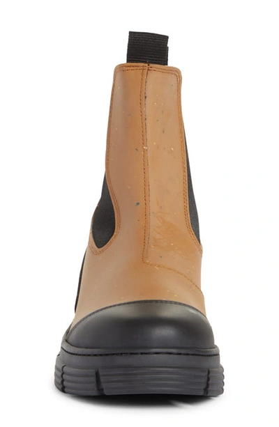Shop Ganni Recycled Rubber City Boot In Chipmunk