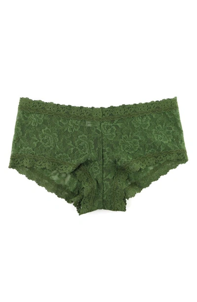 Shop Hanky Panky Signature Lace Boyshorts In Bitter Olive Green
