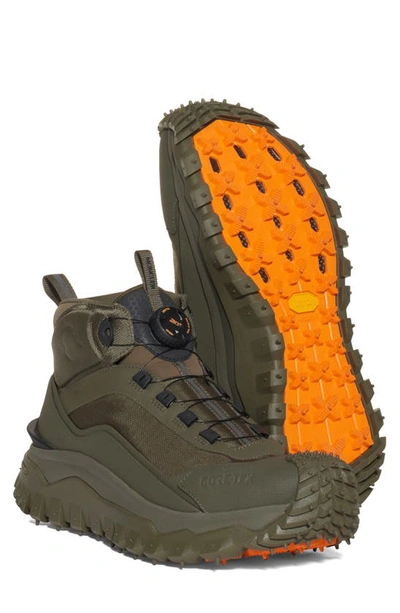Shop Moncler Trailgrip Gore-tex® Waterproof High Top Hiking Sneaker In Forest Green