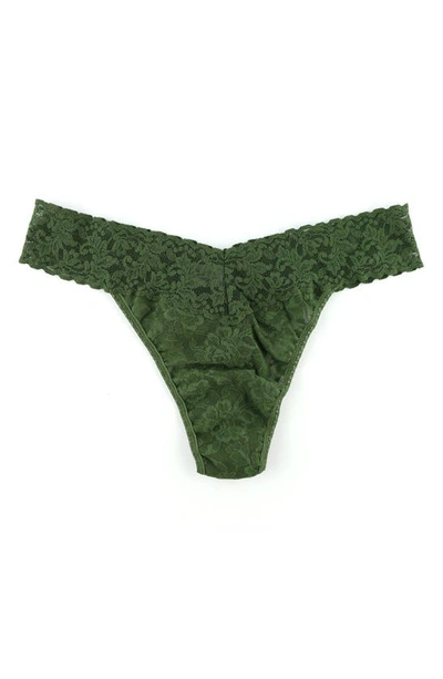 Shop Hanky Panky Original Rise Thong In Bitter Olive Green