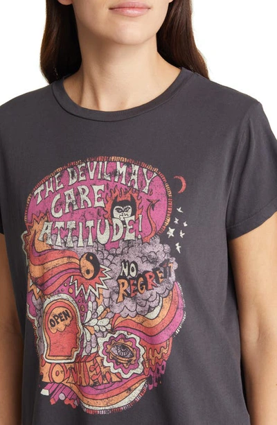 Shop Mother The Boxy Goodie Goodie Supima® Cotton Tee In The Devil May Care Attitude