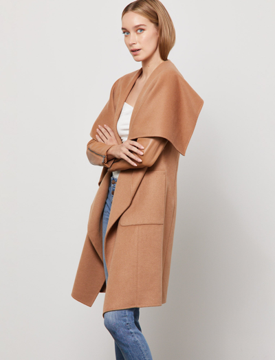 Fiona Double faced Wool Coat In Camel