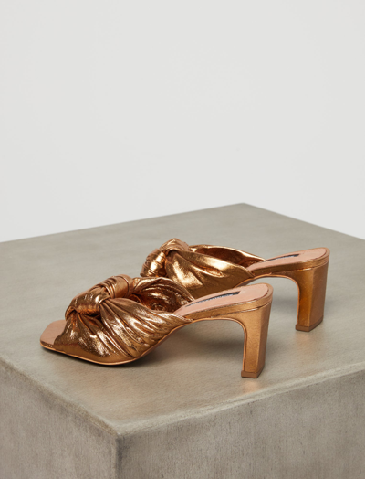 Shop Bcbgmaxazria Lolita Knotted Mule Sandal In Bronze
