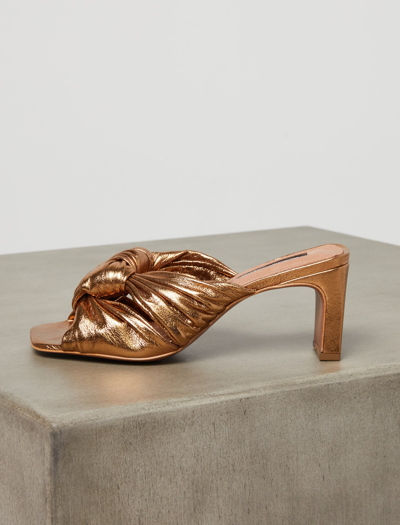 Shop Bcbgmaxazria Lolita Knotted Mule Sandal In Bronze