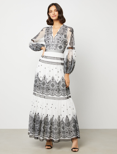 Bcbgmaxazria black and white dress 2025