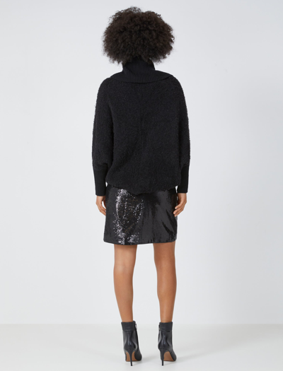 Shop Bcbgmaxazria Sequined Mini Skirt In Black