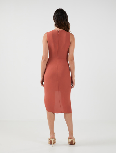 Bcbgmaxazria Stanley Front tie Dress In Etruscan Red ModeSens