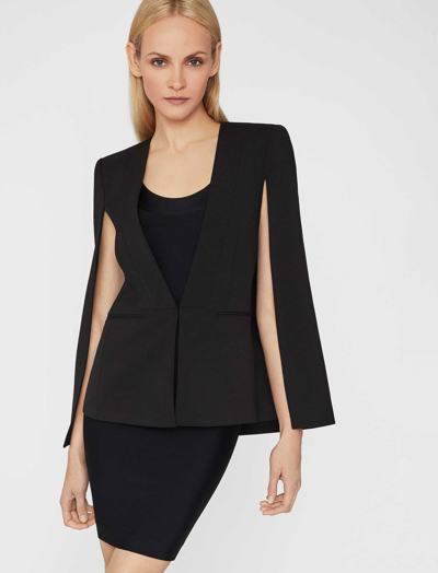 Shop Bcbgmaxazria Upas Cape Jacket In Black