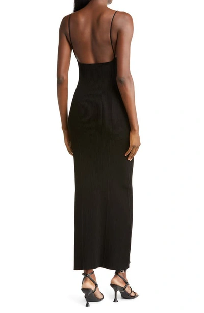 Shop Aeron Fleur Rib Body-con Dress In Black