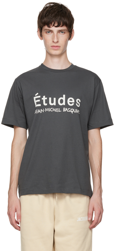 Shop Etudes Studio Gray Wonder Jmb T-shirt In Slate