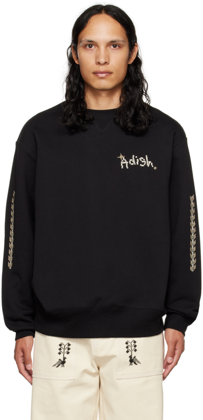 Shop Adish Black Tatreez Sweatshirt