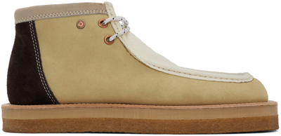 Shop Andersson Bell White & Beige Credose Desert Boots In Sndsnd Sand