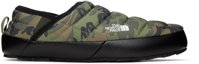 Shop The North Face Green Thermoball Traction V Slippers In 33u Thyme Brushwood