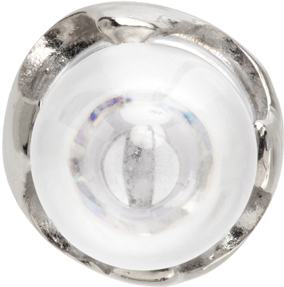 Shop Alan Crocetti Ssense Exclusive Silver Fantasy Plug Single Earring In Rhodium Vermeil