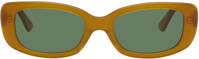 Shop Undercover Brown Rectangular Sunglasses In Camel