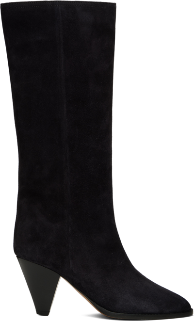 Shop Isabel Marant Black Rouxy Boots In 02fk Faded Black