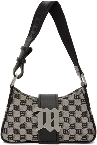 Shop Misbhv Gray Mini Monogram Shoulder Bag In Mlc