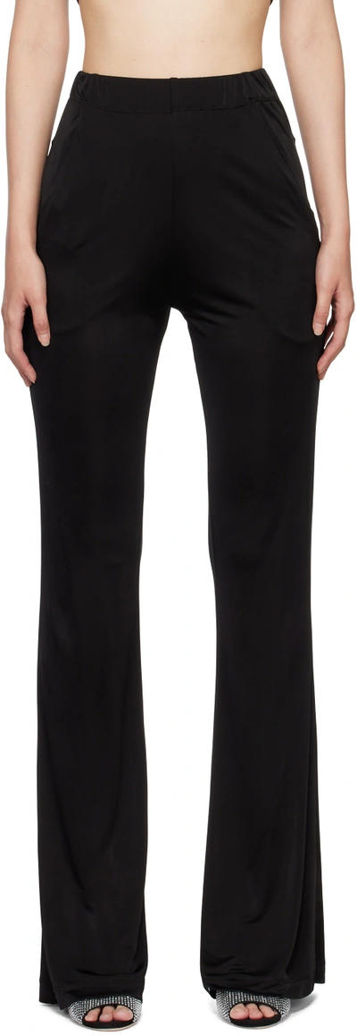 Shop Atlein Black Wide Trousers In C0114 Black