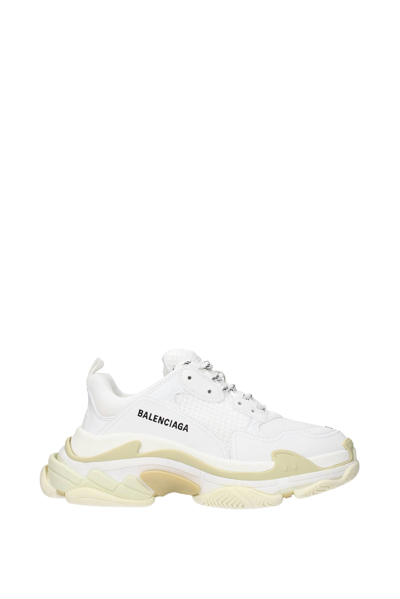 Shop Balenciaga Sneakers Triple S Fabric In White