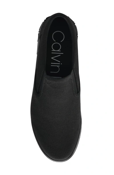 Calvin Klein Ryor Slip-on Sandal In Black/ Black/ Black Canvas