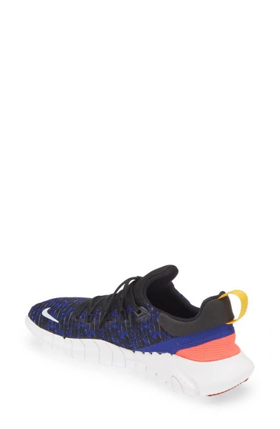 Shop Nike Free Run 5.0 Running Shoe In Black/ Football Grey/ Concord