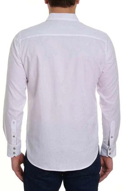 Shop Robert Graham Bayview Cotton Button-up Shirt In White
