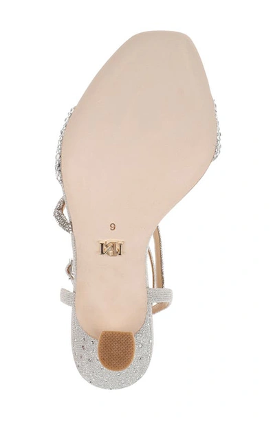 Shop Badgley Mischka Sally Embellished Sandal In Silver