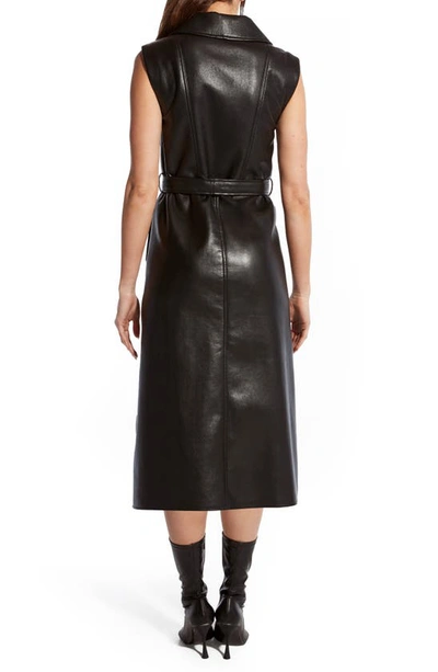 Shop As By Df Lola Recycled Leather Dress In Black